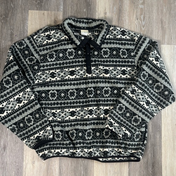 LL Bean Fleece 1/4 Button Pullover quarter zip Sweater Men’s XL